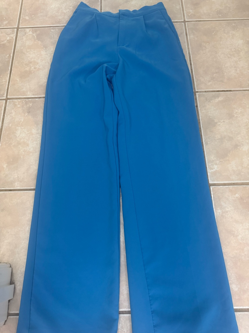 Classic Straight-Leg Women's Pants in Bright Blue